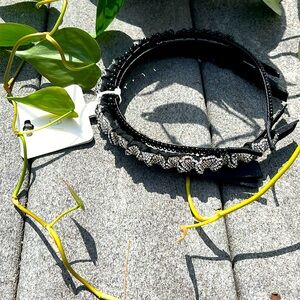 🪩 Set of 3 Black + Sequined Headbands 🪩
